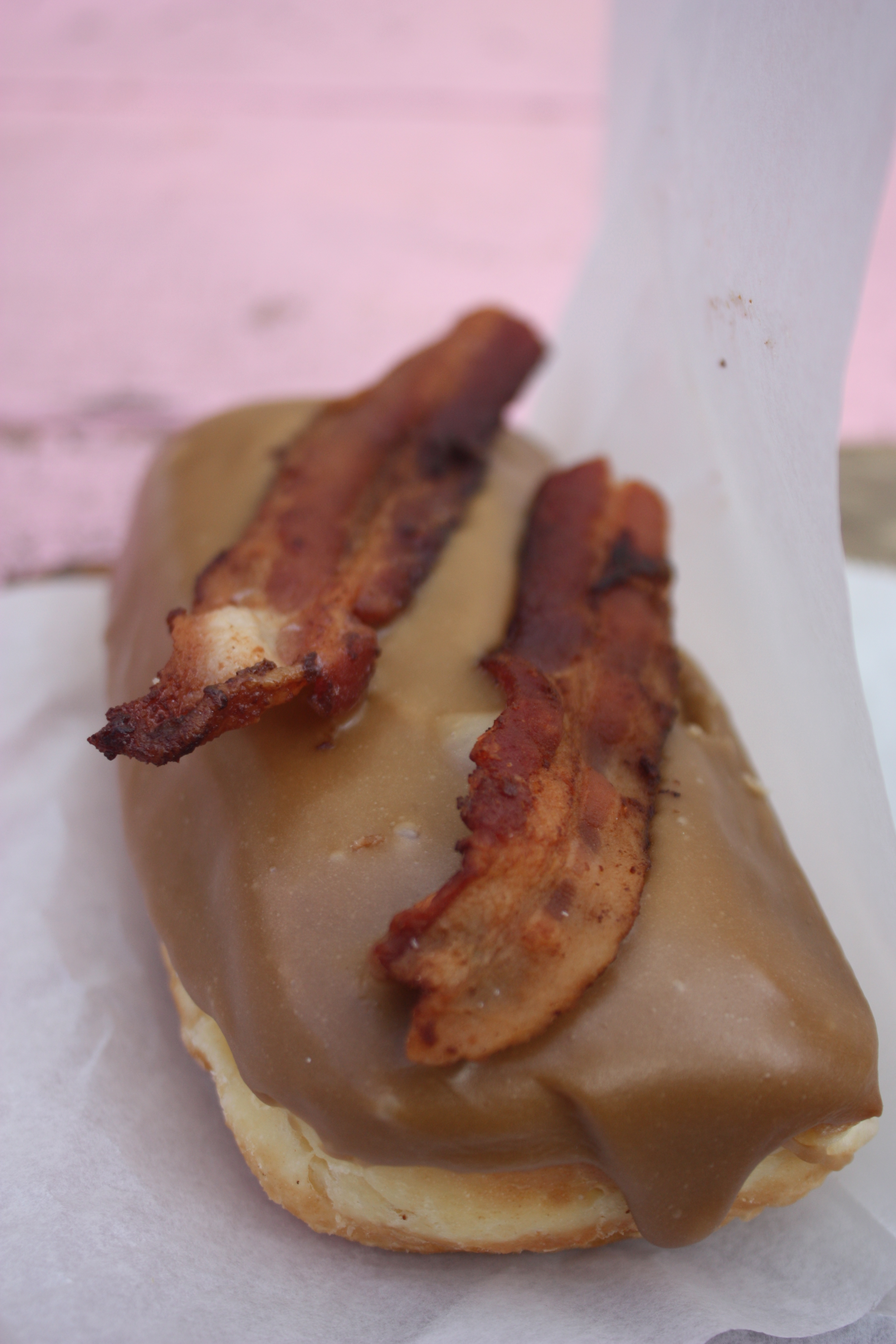 Maple Bacon Donut Voodoo Donuts Portland Oregon